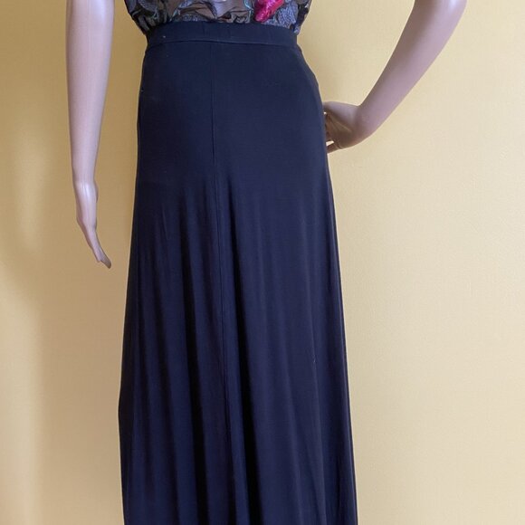 Abercrombie & Fitch Black Maxi Skirt w/ Slit Sz Small - Picture 3 of 9